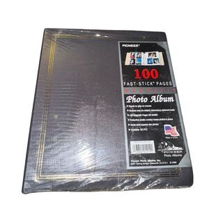 black Pioneer lm-100 100 Fast Stick Pages Photo Album New‎ Sealed Vintage 1996